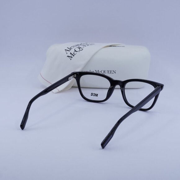 McQ by Alexander McQueen MQ0379O 001 Eyeglasses Black 50mm Square Frame - Picture 9 of 9